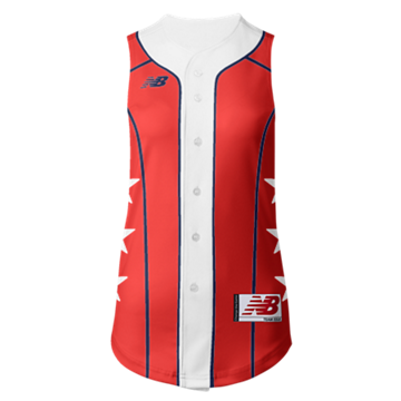 Prowess Sublimated Jersey Full Button Sleeveless 308